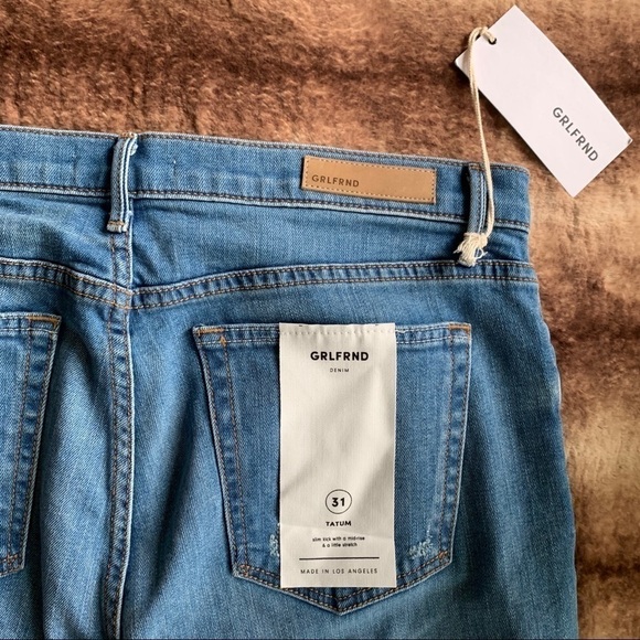 GRLFRND Tatum Raw Hem Cropped Jeans Highway Star - Picture 9 of 10